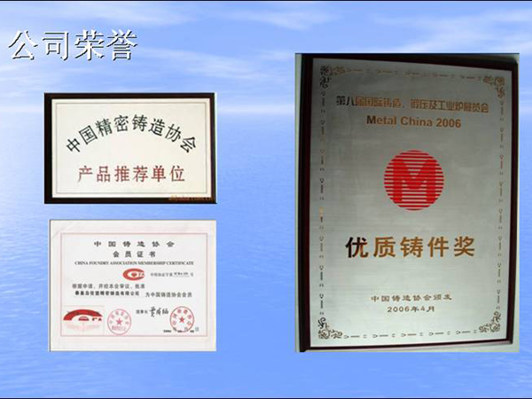 公司榮譽(yù) 公司榮譽(yù)